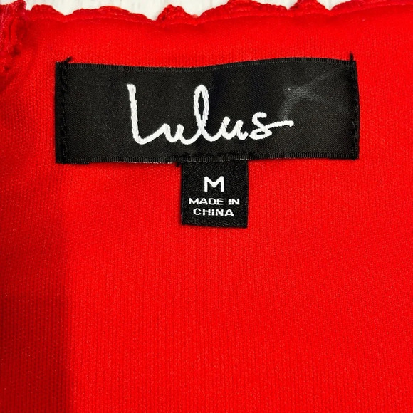 LULUS KINDHEARTED RED LACE SLEEVELESS MINI DRESS M Pencil Sheath - Picture 6 of 10